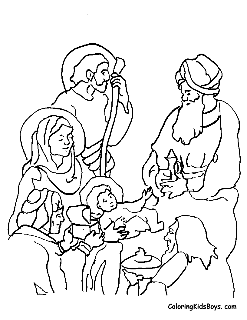 Szopka Bożonarodzeniowa kolorowanki